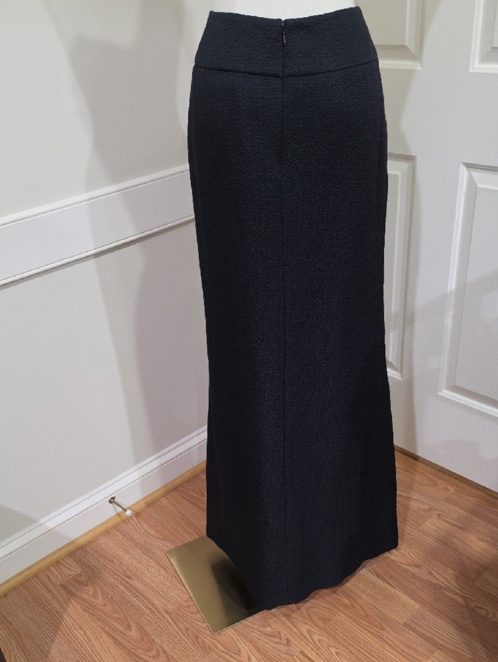 VINTAGE Linda Allard Ellen Tracy Textured Crinkle Maxi Skirt - Size 14 - Picture 5 of 7